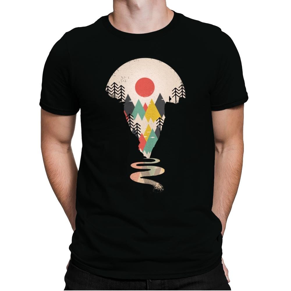 Exploring Landscapes - Mens Premium T-Shirts RIPT Apparel Small / Black