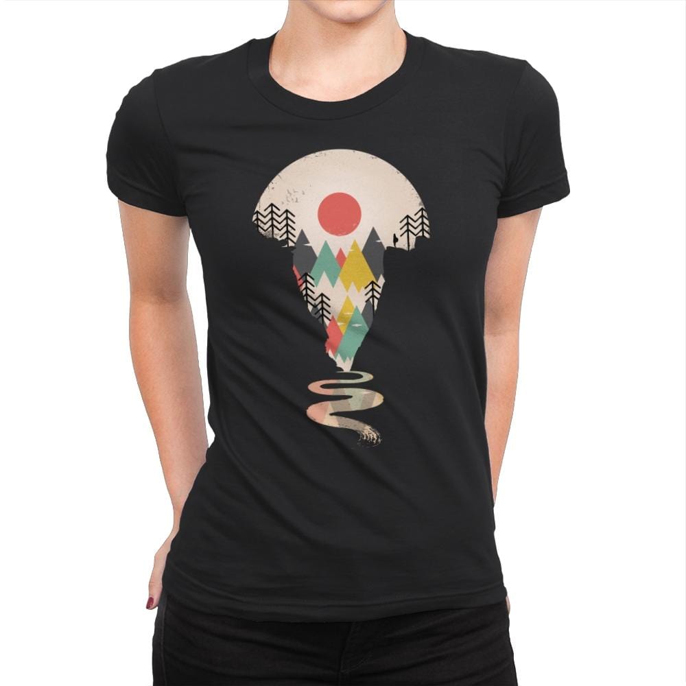 Exploring Landscapes - Womens Premium T-Shirts RIPT Apparel Small / Black