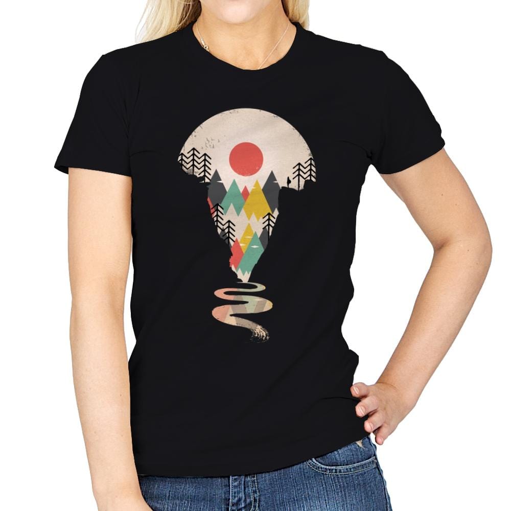 Exploring Landscapes - Womens T-Shirts RIPT Apparel Small / Black