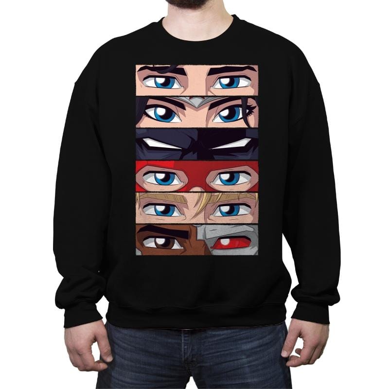 Eyes Of Justice - Crew Neck Sweatshirt Crew Neck Sweatshirt RIPT Apparel Small / Black