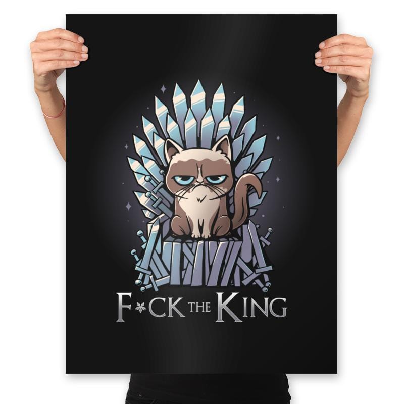 F the King - Prints Posters RIPT Apparel 18x24 / Black