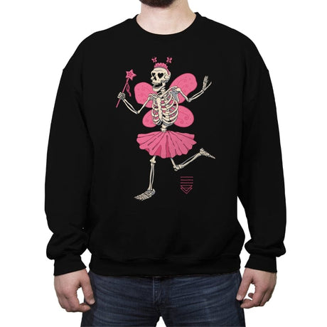 Fairy Skull Lover - Crew Neck Sweatshirt Crew Neck Sweatshirt RIPT Apparel Small / Black