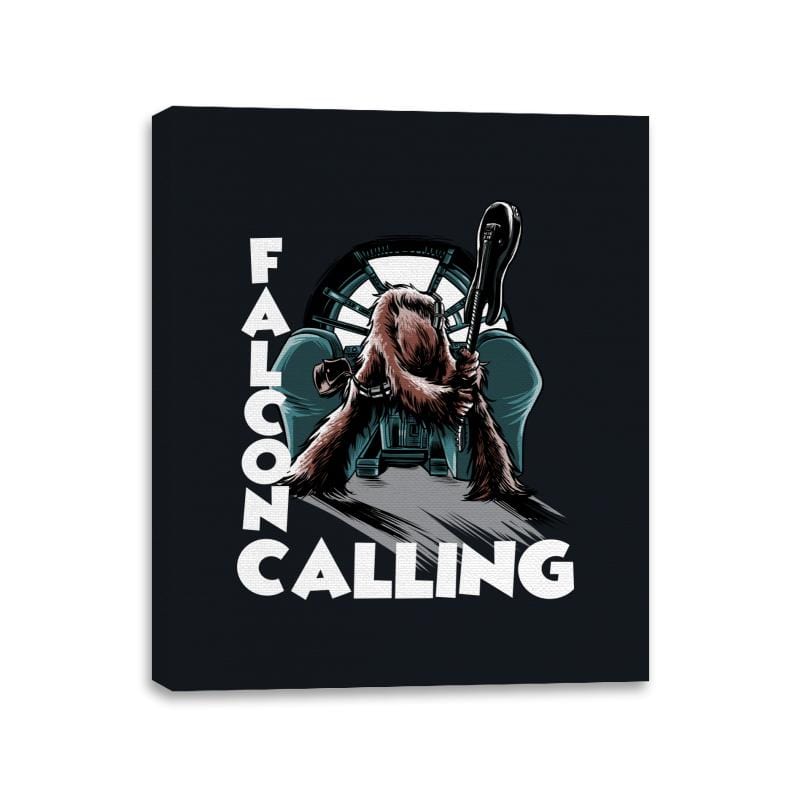 Falcon Calling - Canvas Wraps Canvas Wraps RIPT Apparel 11x14 / Black