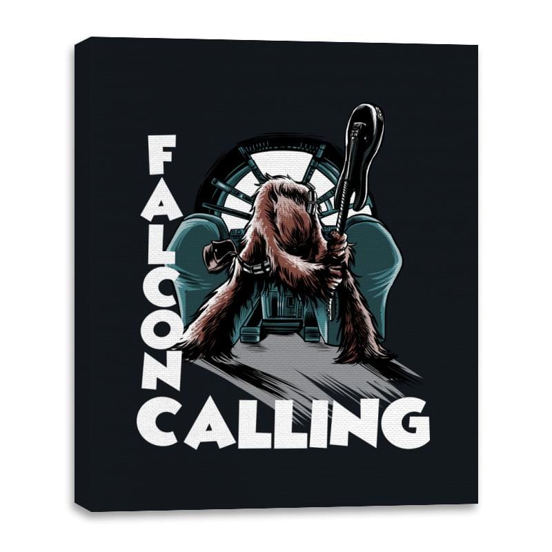 Falcon Calling - Canvas Wraps Canvas Wraps RIPT Apparel 16x20 / Black