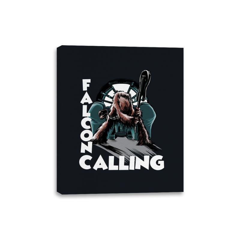 Falcon Calling - Canvas Wraps Canvas Wraps RIPT Apparel 8x10 / Black