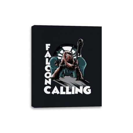 Falcon Calling - Canvas Wraps Canvas Wraps RIPT Apparel 8x10 / Black