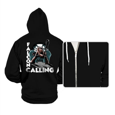 Falcon Calling - Hoodies Hoodies RIPT Apparel Small / Black