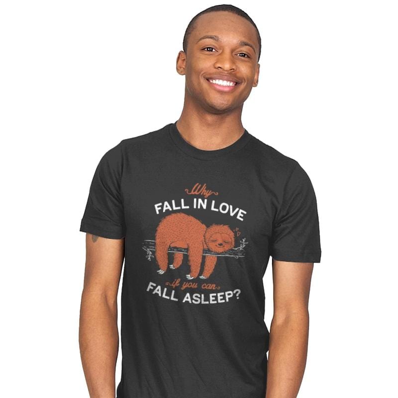 Fall Asleep - Mens T-Shirts RIPT Apparel Small / Charcoal