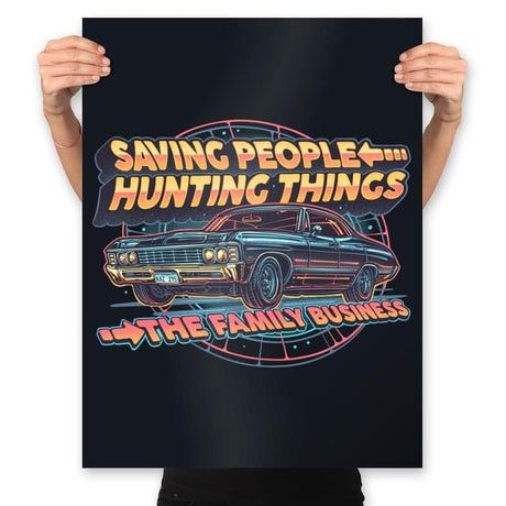 Family Business Vehicle - Prints Posters RIPT Apparel 18x24 / Black