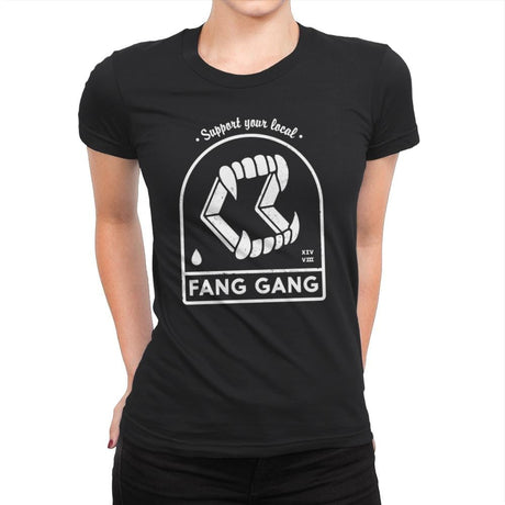 Fang Gang - Womens Premium T-Shirts RIPT Apparel Small / Black