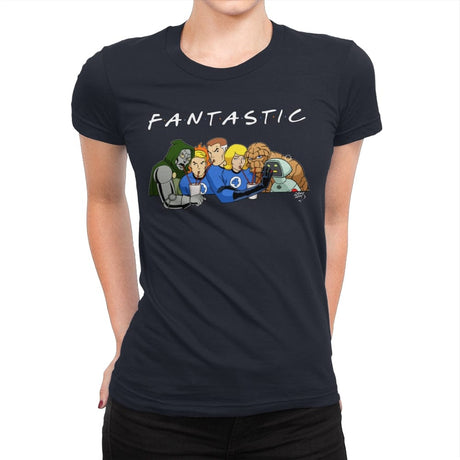 Fantastic Friends - Womens Premium T-Shirts RIPT Apparel Small / Midnight Navy