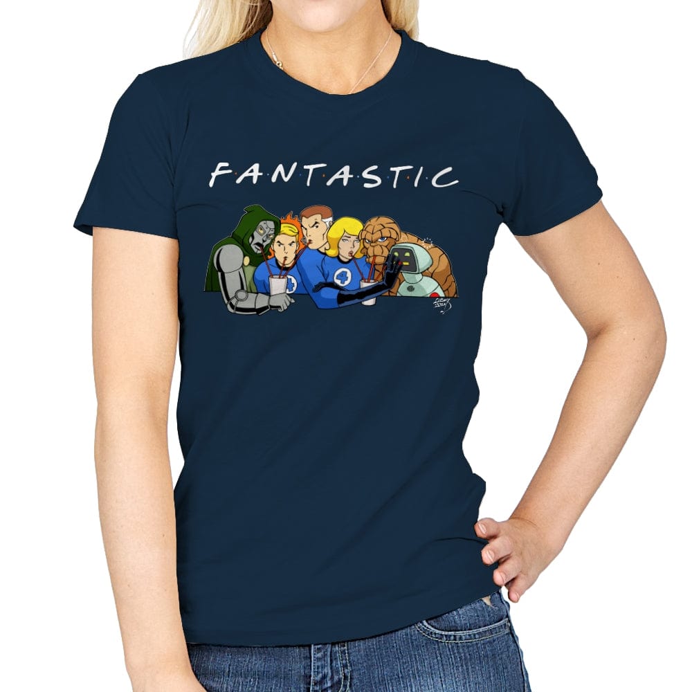 Fantastic Friends - Womens T-Shirts RIPT Apparel Small / Navy