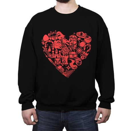 Fantasy Lover  - Crew Neck Sweatshirt Crew Neck Sweatshirt RIPT Apparel Small / Black