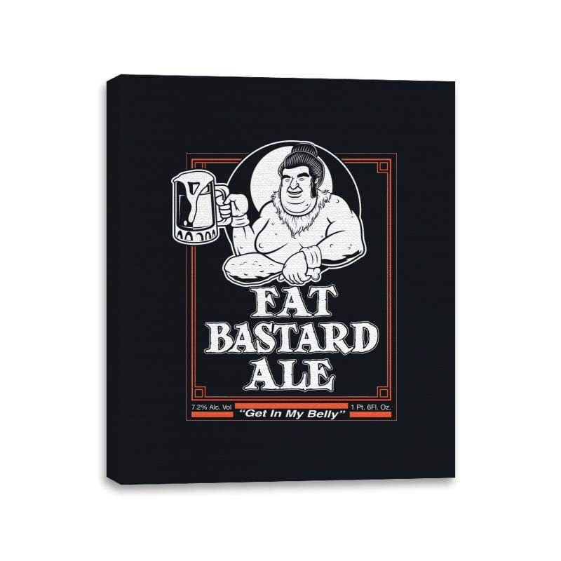 Fat Bastard Ale - Canvas Wraps Canvas Wraps RIPT Apparel 11x14 / Black