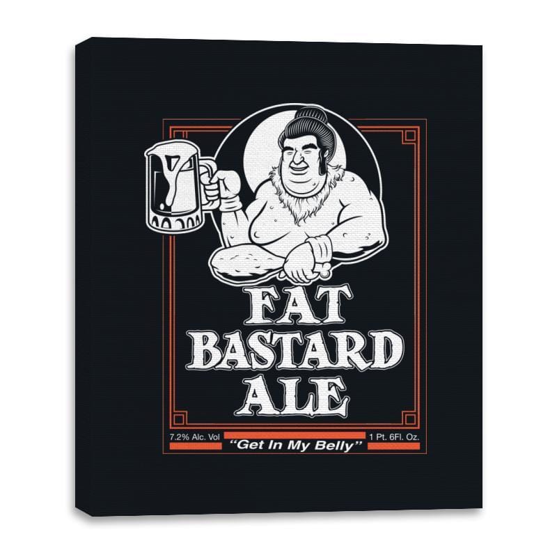 Fat Bastard Ale - Canvas Wraps Canvas Wraps RIPT Apparel 16x20 / Black