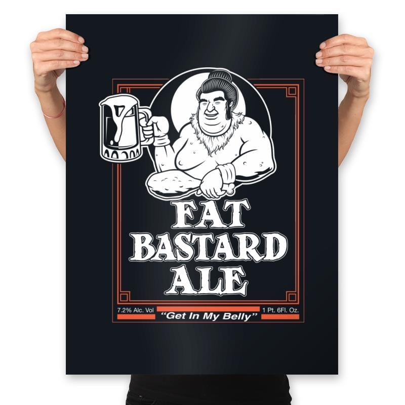 Fat Bastard Ale - Prints Posters RIPT Apparel 18x24 / Black