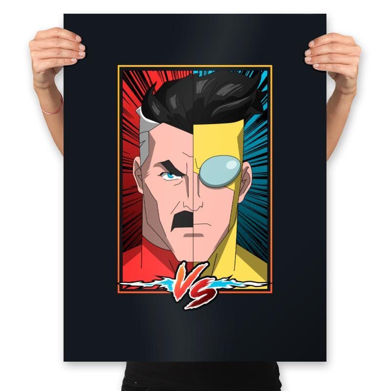 FATHER VS SON - Prints Posters RIPT Apparel 18x24 / Black