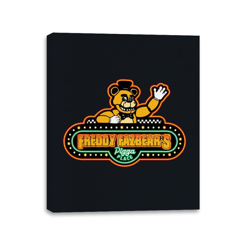 Fazbear's Pizza - Canvas Wraps Canvas Wraps RIPT Apparel 11x14 / Black