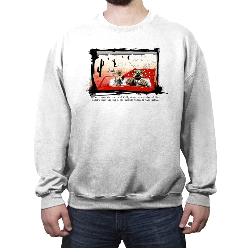 Fear & Loathing in Jellystone - Crew Neck Sweatshirt Crew Neck Sweatshirt RIPT Apparel Small / White