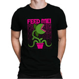 Feed Me! - 80s Movies Minimal Design - Mens Premium T-Shirts RIPT Apparel Small / Black