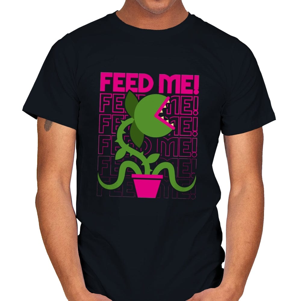 Feed Me! - 80s Movies Minimal Design - Mens T-Shirts RIPT Apparel Small / Black