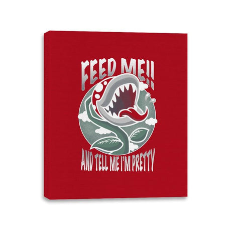 Feed Me!! - Canvas Wraps Canvas Wraps RIPT Apparel 11x14 / Red