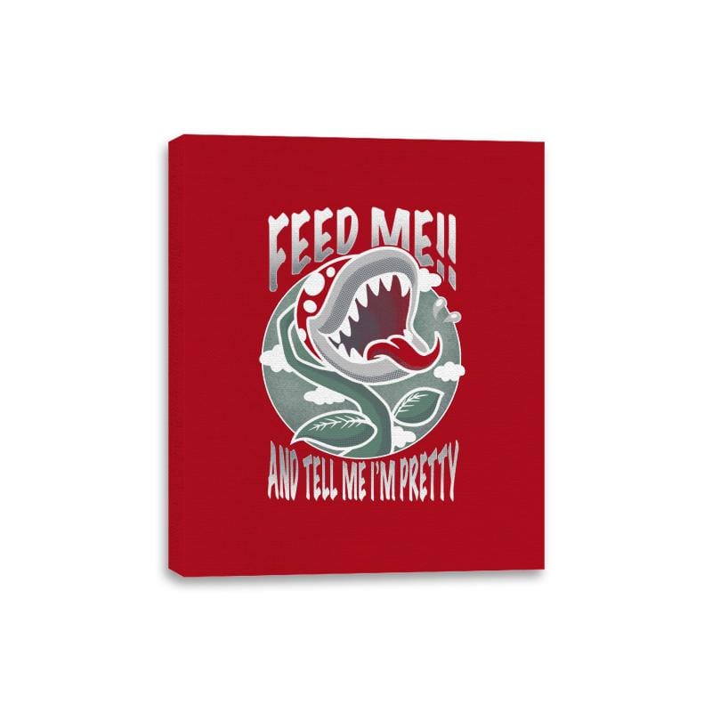 Feed Me!! - Canvas Wraps Canvas Wraps RIPT Apparel 8x10 / Red