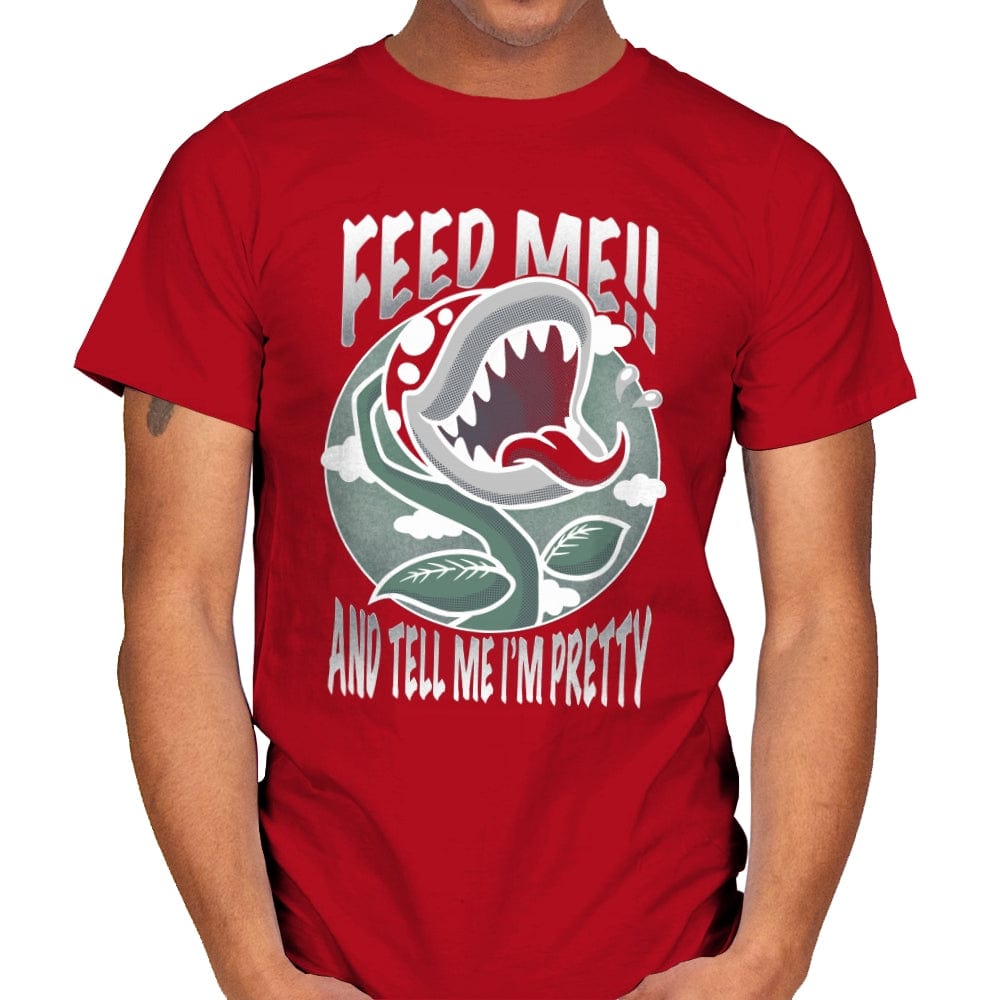 Feed Me!! - Mens T-Shirts RIPT Apparel Small / Red