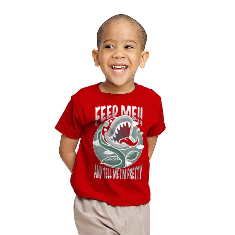 Feed Me!! - Youth T-Shirts RIPT Apparel X-small / Red