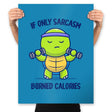 Feel The Burn - Prints Posters RIPT Apparel 18x24 / Sapphire