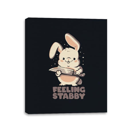 Feeling Stabby - Canvas Wraps Canvas Wraps RIPT Apparel 11x14 / Black