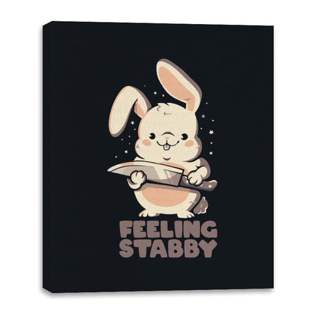 Feeling Stabby - Canvas Wraps Canvas Wraps RIPT Apparel 16x20 / Black