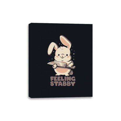 Feeling Stabby - Canvas Wraps Canvas Wraps RIPT Apparel 8x10 / Black