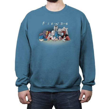 FIENDS - Best Seller - Crew Neck Sweatshirt Crew Neck Sweatshirt RIPT Apparel Small / Indigo Blue