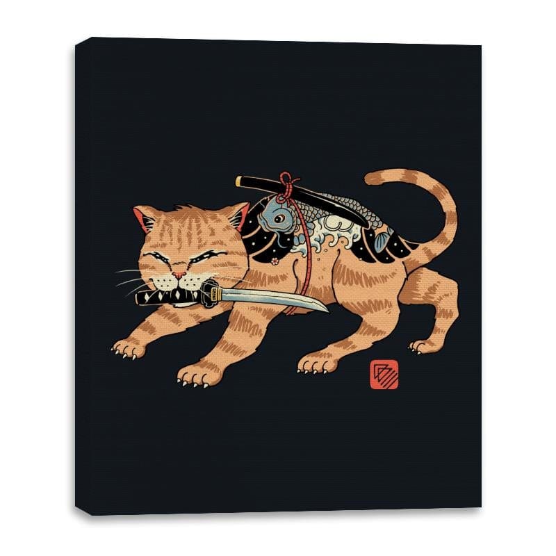 Fierce Catana - Canvas Wraps Canvas Wraps RIPT Apparel 16x20 / Black