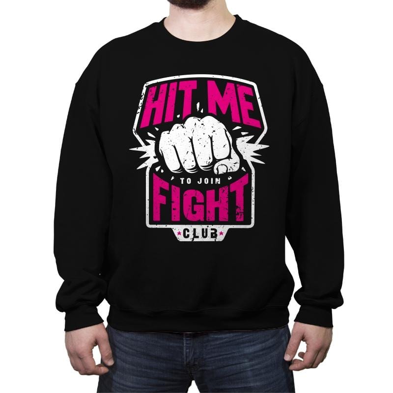 Fight Club Entrance - Crew Neck Sweatshirt Crew Neck Sweatshirt RIPT Apparel Small / Black