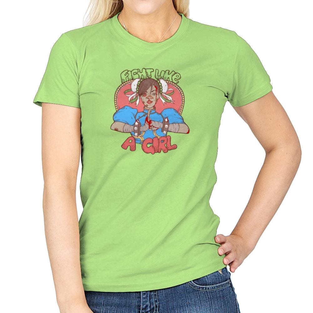 Fight Like A Girl Exclusive - Womens T-Shirts RIPT Apparel Small / Mint Green