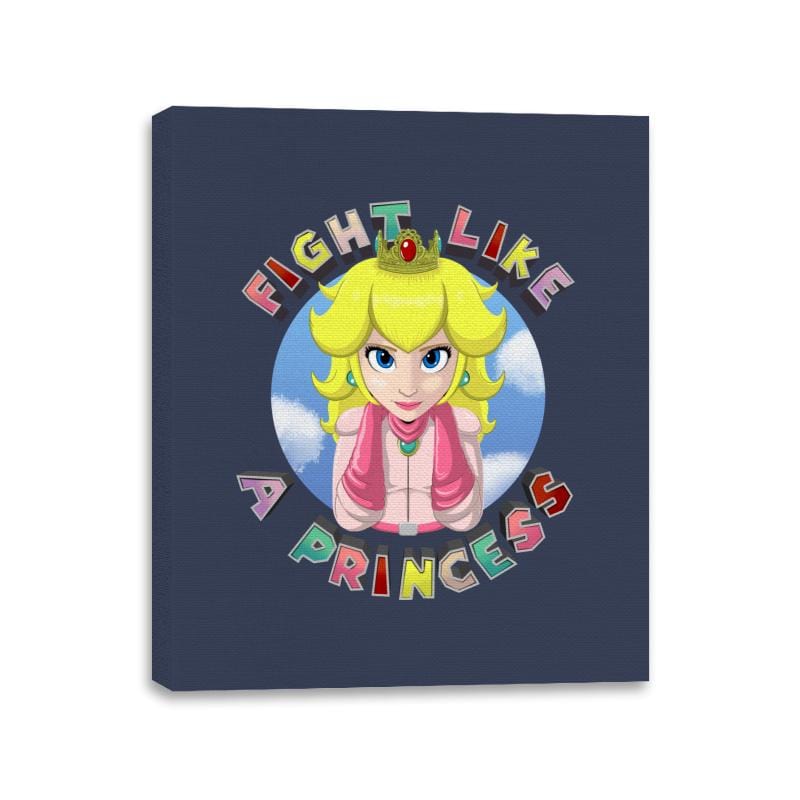 Fight like a Princess - Canvas Wraps Canvas Wraps RIPT Apparel 11x14 / Navy