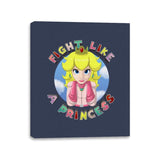 Fight like a Princess - Canvas Wraps Canvas Wraps RIPT Apparel 11x14 / Navy