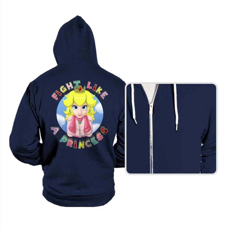 Fight like a Princess - Hoodies Hoodies RIPT Apparel Small / Navy