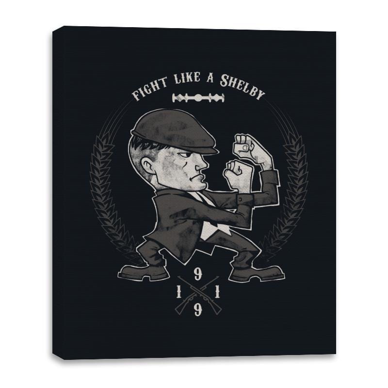 Fight like a Shelby - Canvas Wraps Canvas Wraps RIPT Apparel 16x20 / Black