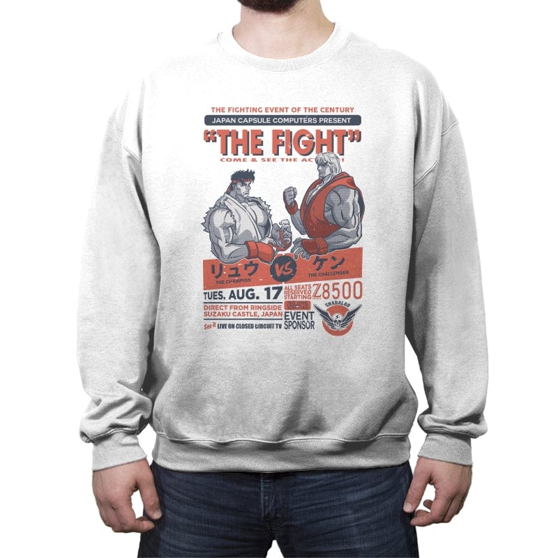 Fight Night - Crew Neck Sweatshirt Crew Neck Sweatshirt RIPT Apparel Small / White