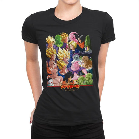 FighterZ - Womens Premium T-Shirts RIPT Apparel Small / Black