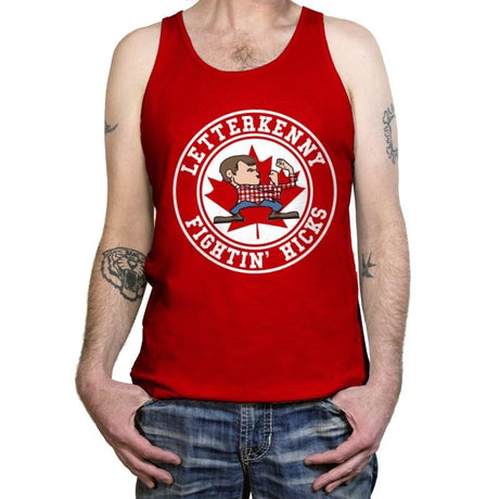 Fightin' Hicks - Tanktop Tanktop RIPT Apparel X-Small / Red