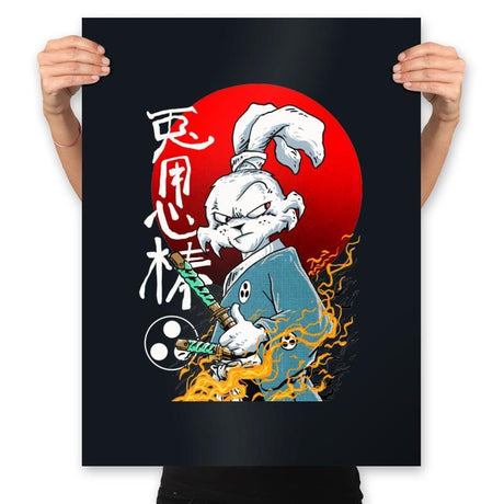 Fighting Rabbit - Best Seller - Prints Posters RIPT Apparel 18x24 / Black