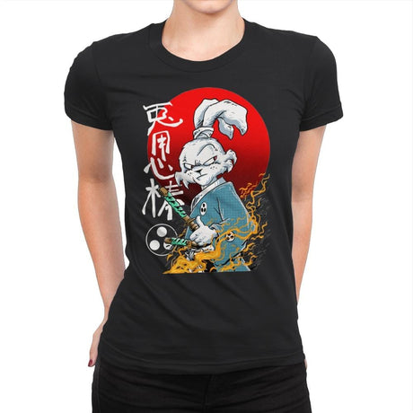 Fighting Rabbit - Womens Premium T-Shirts RIPT Apparel Small / Black