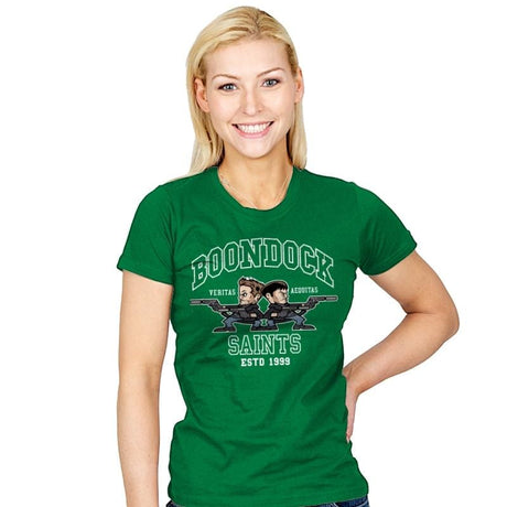 Fighting Saints - Womens T-Shirts RIPT Apparel Small / Kelly