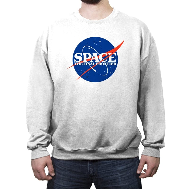 Final Frontier - Crew Neck Sweatshirt Crew Neck Sweatshirt RIPT Apparel Small / White