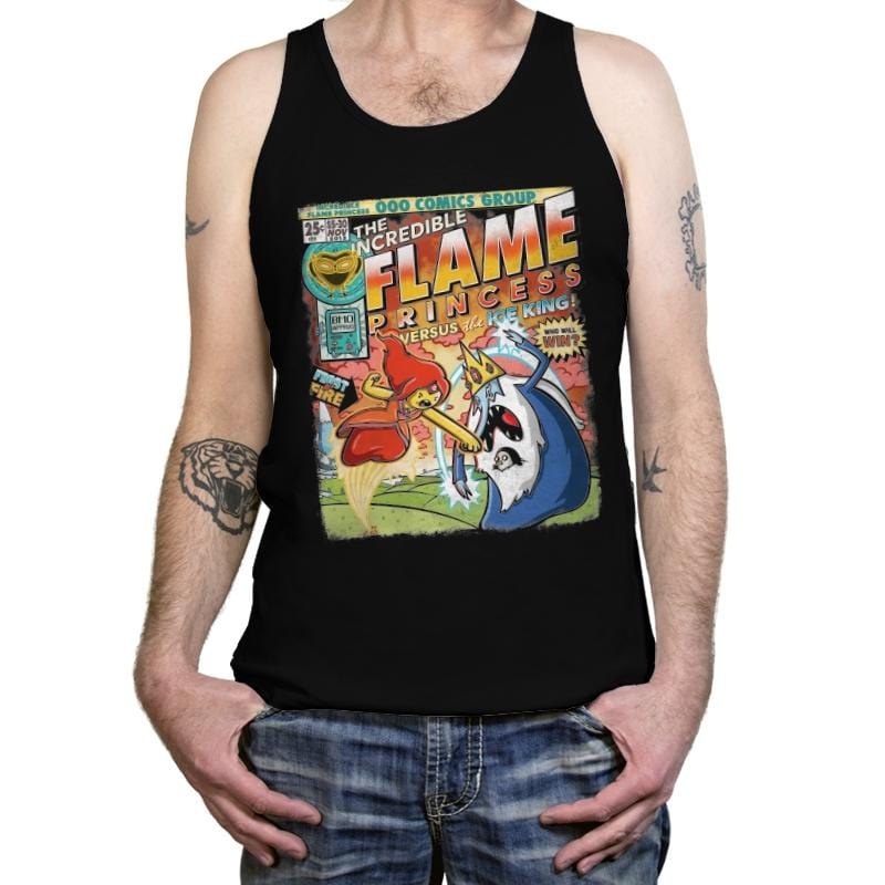 Fire and Flame - Tanktop Tanktop RIPT Apparel X-Small / Black