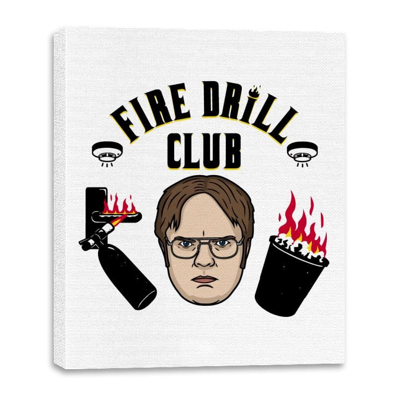 Fire Drill Club! - Canvas Wraps Canvas Wraps RIPT Apparel 16x20 / White